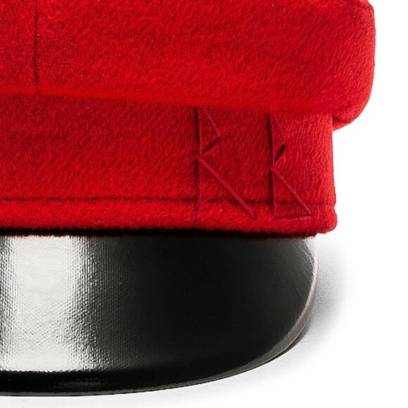 𝐑𝐔𝐒𝐋𝐀𝐍 𝐁𝐀𝐆𝐈𝐍𝐒𝐊𝐈𝐘 Red Wool Baker Boy Cap NEW WITH TAGS!! - Picture 3 of 16